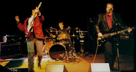 the band on stage